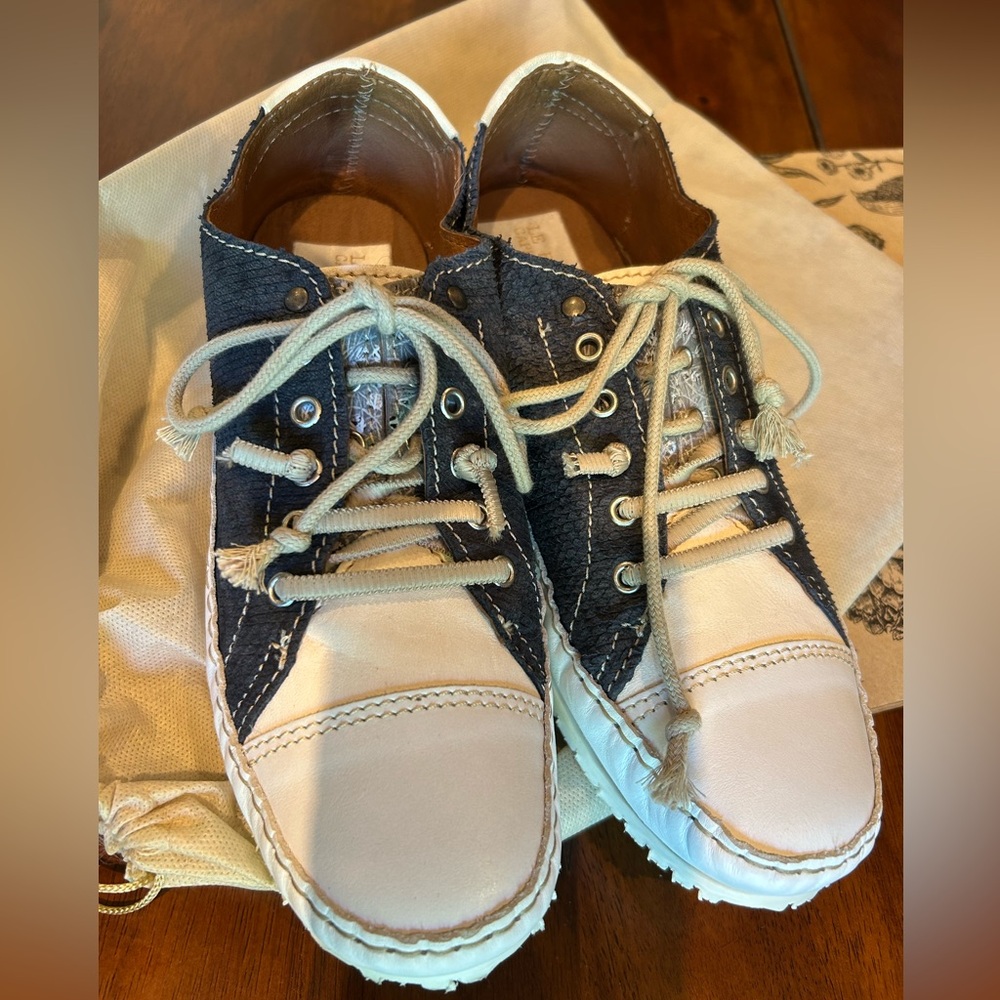 Patchwork Blue and White Sneakers 39 size new - Picture 4 of 15